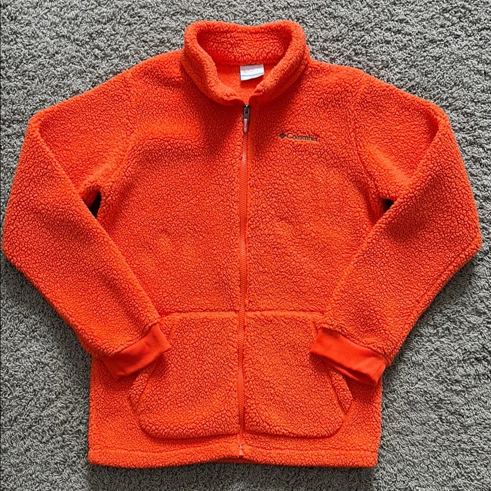 Columbia Rugged Ridge II Full Zip Sherpa Orange Fleece Jacket